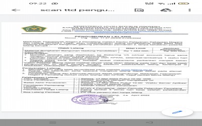 Lelang bongkaran bangunan MTs N 2 Pemalang